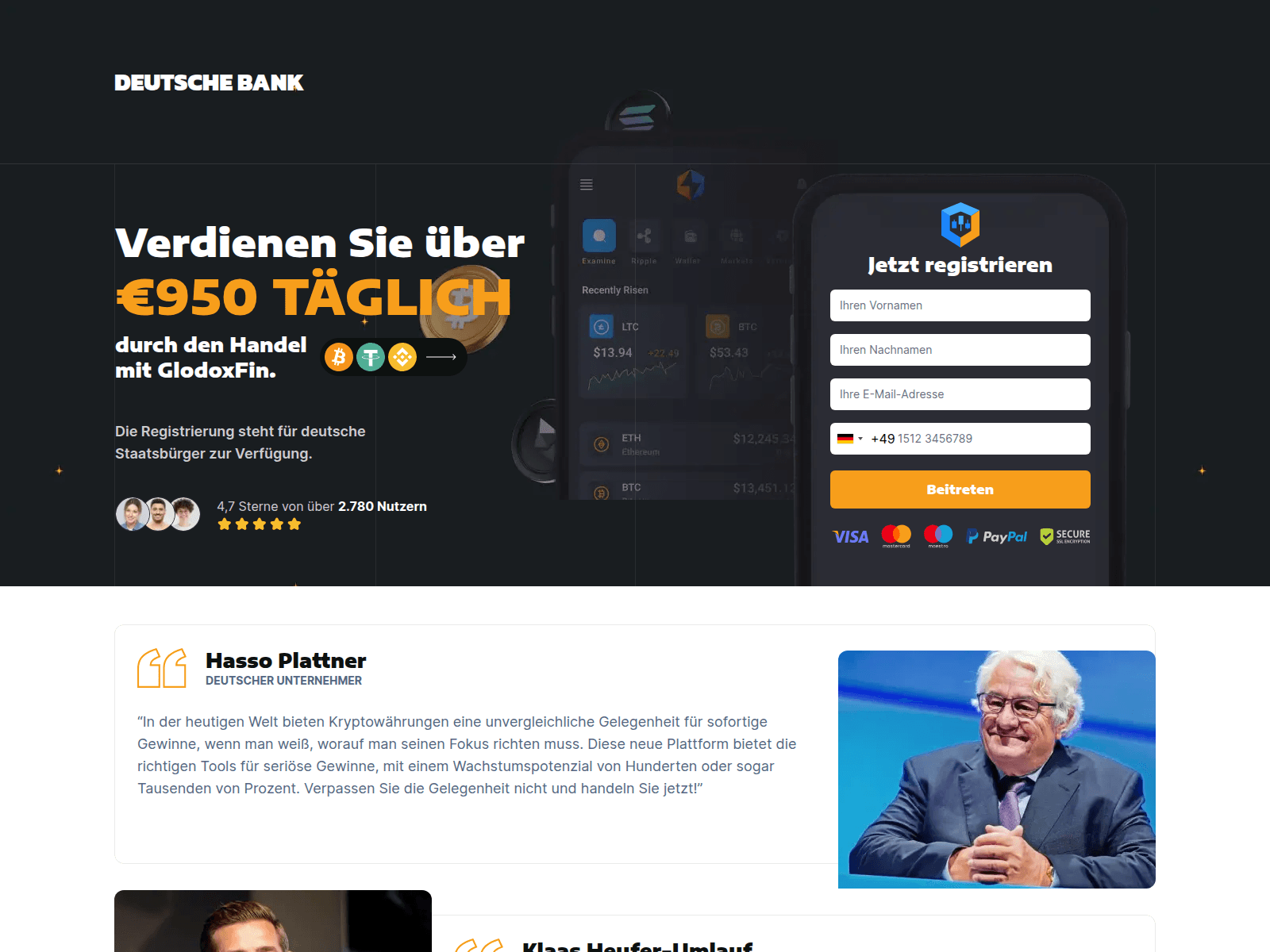 Screenshot of glodoxfin.de