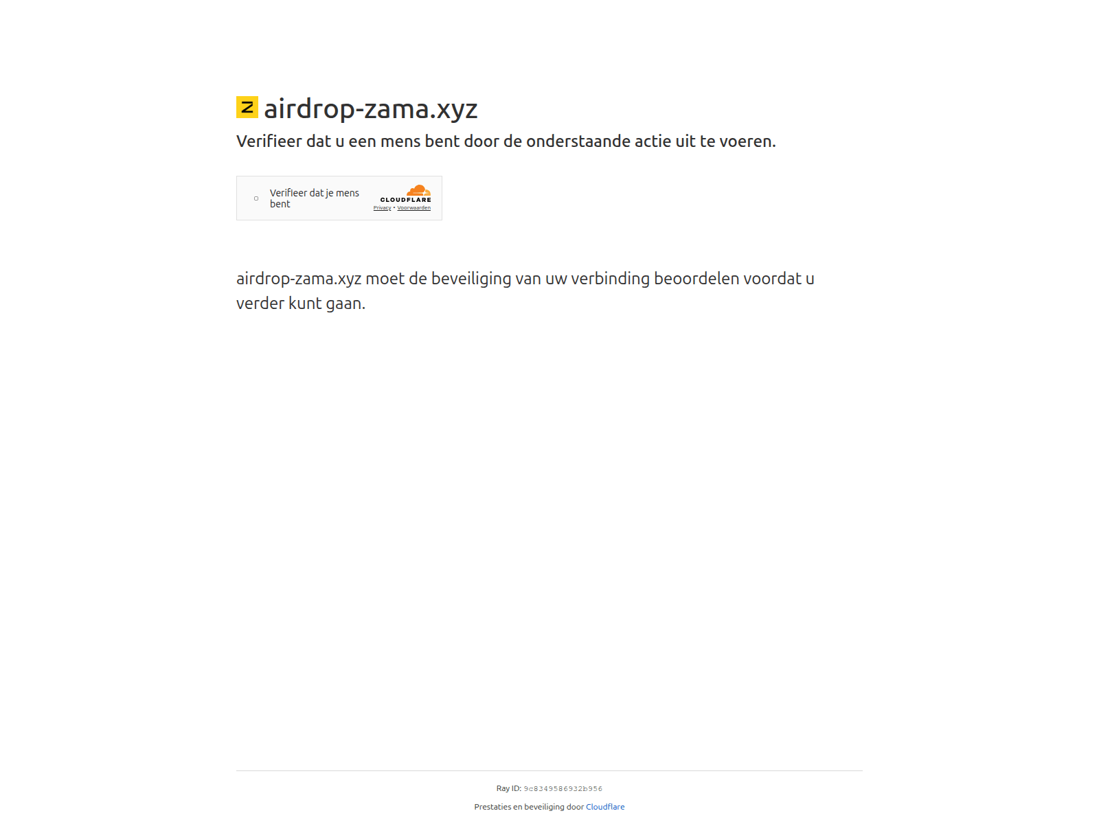 Screenshot of airdrop-zama.xyz