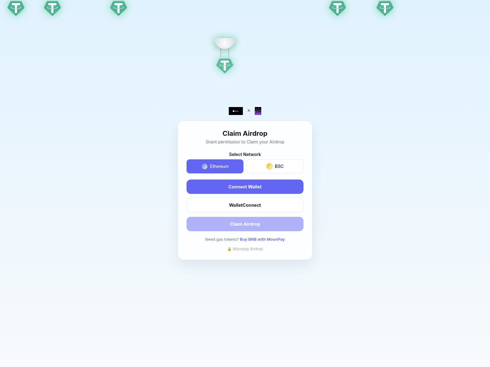 Screenshot of airdrop.moonweb3.com