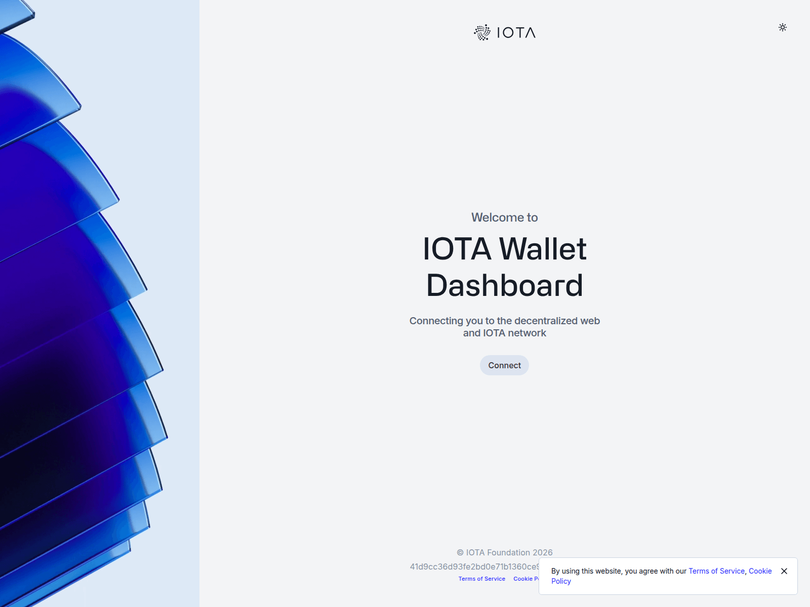 Screenshot of wallet-dashboard.iota.works