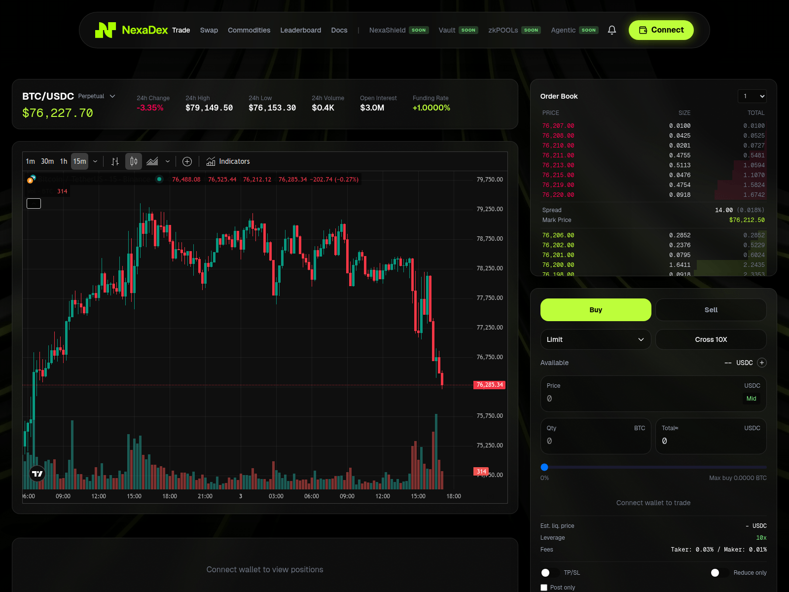 Screenshot of dapp.nexadex.app