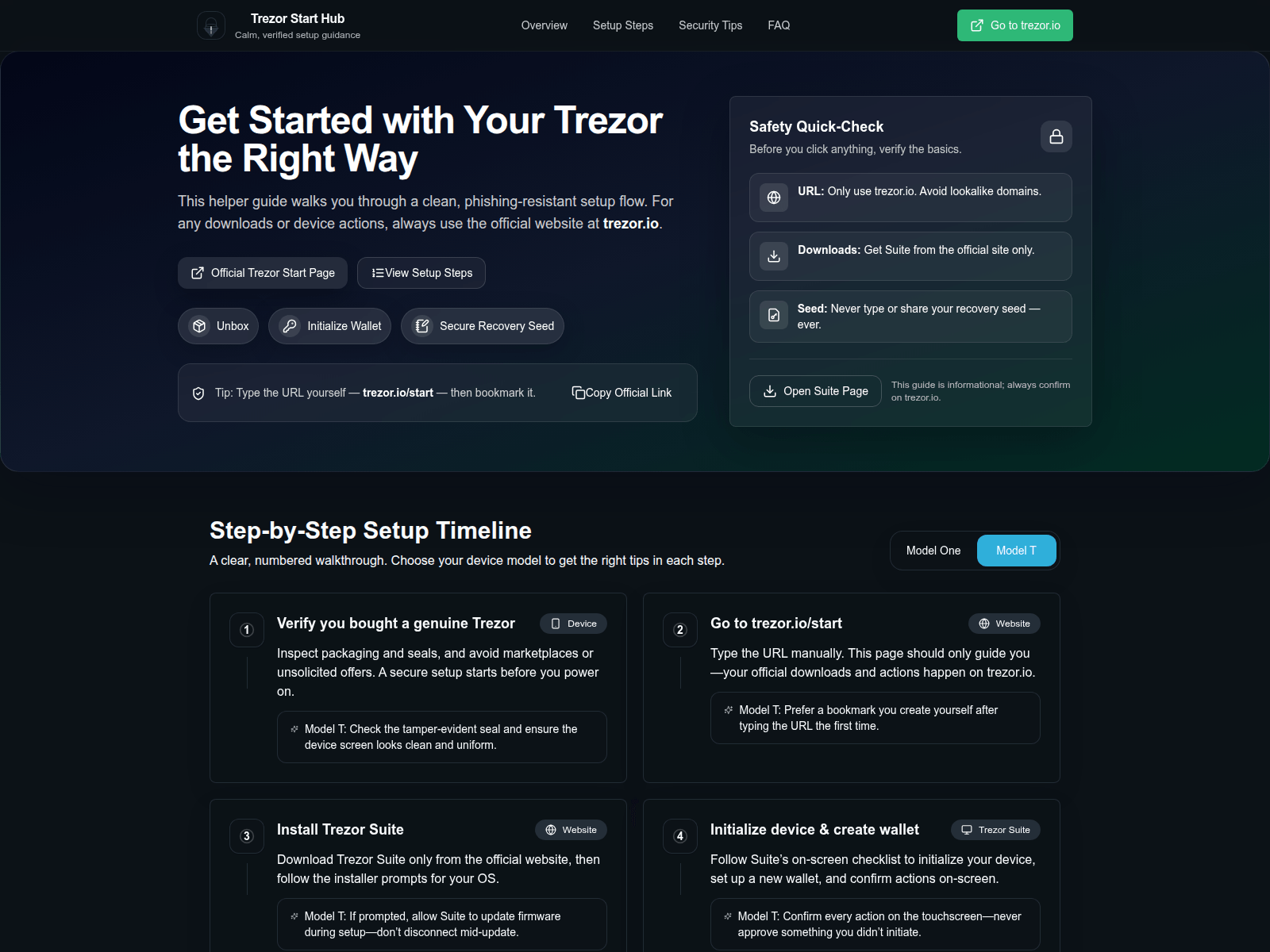 Screenshot of trezor-io.dream.space