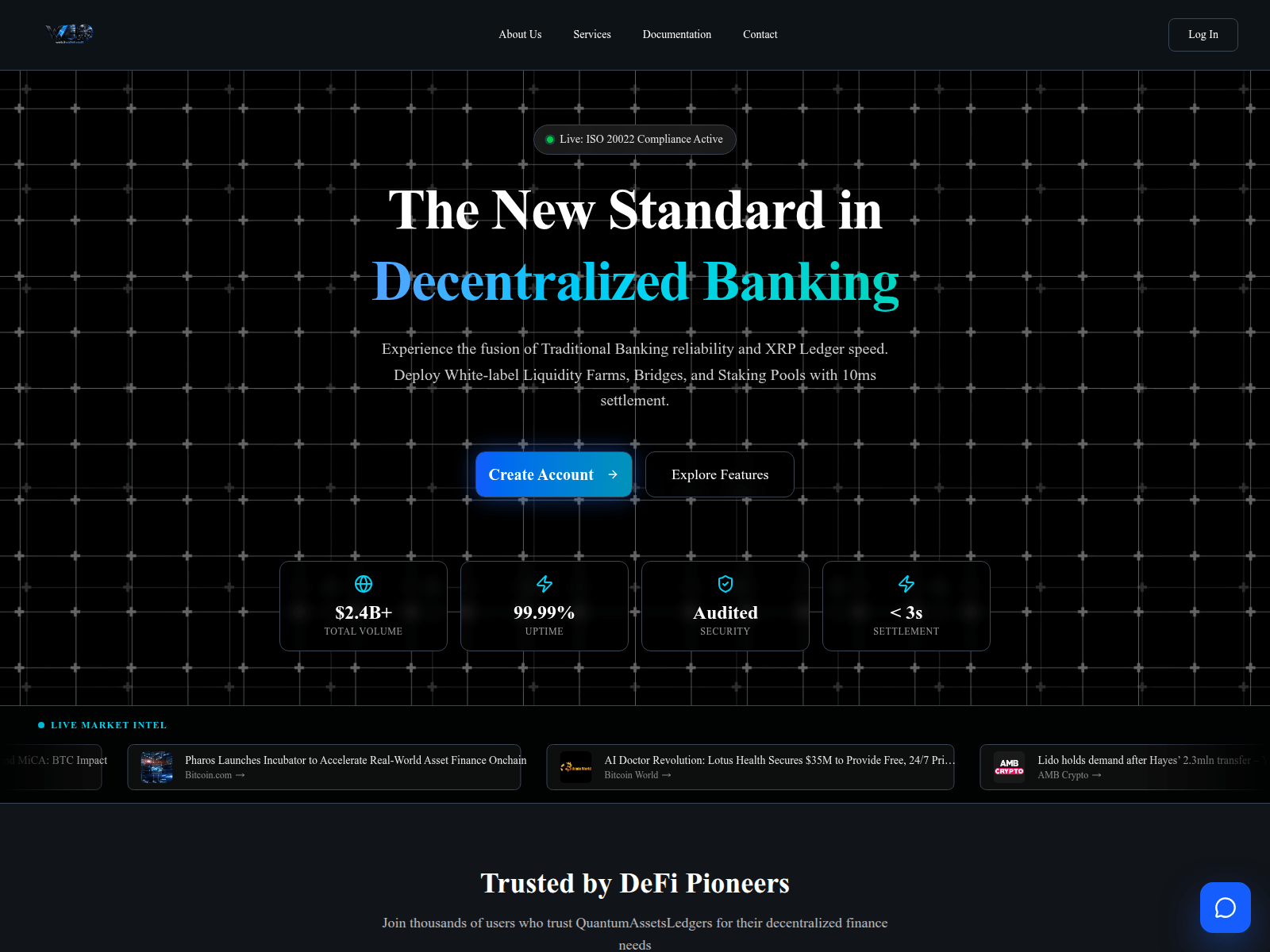 Screenshot of quantumassetsledgers.com
