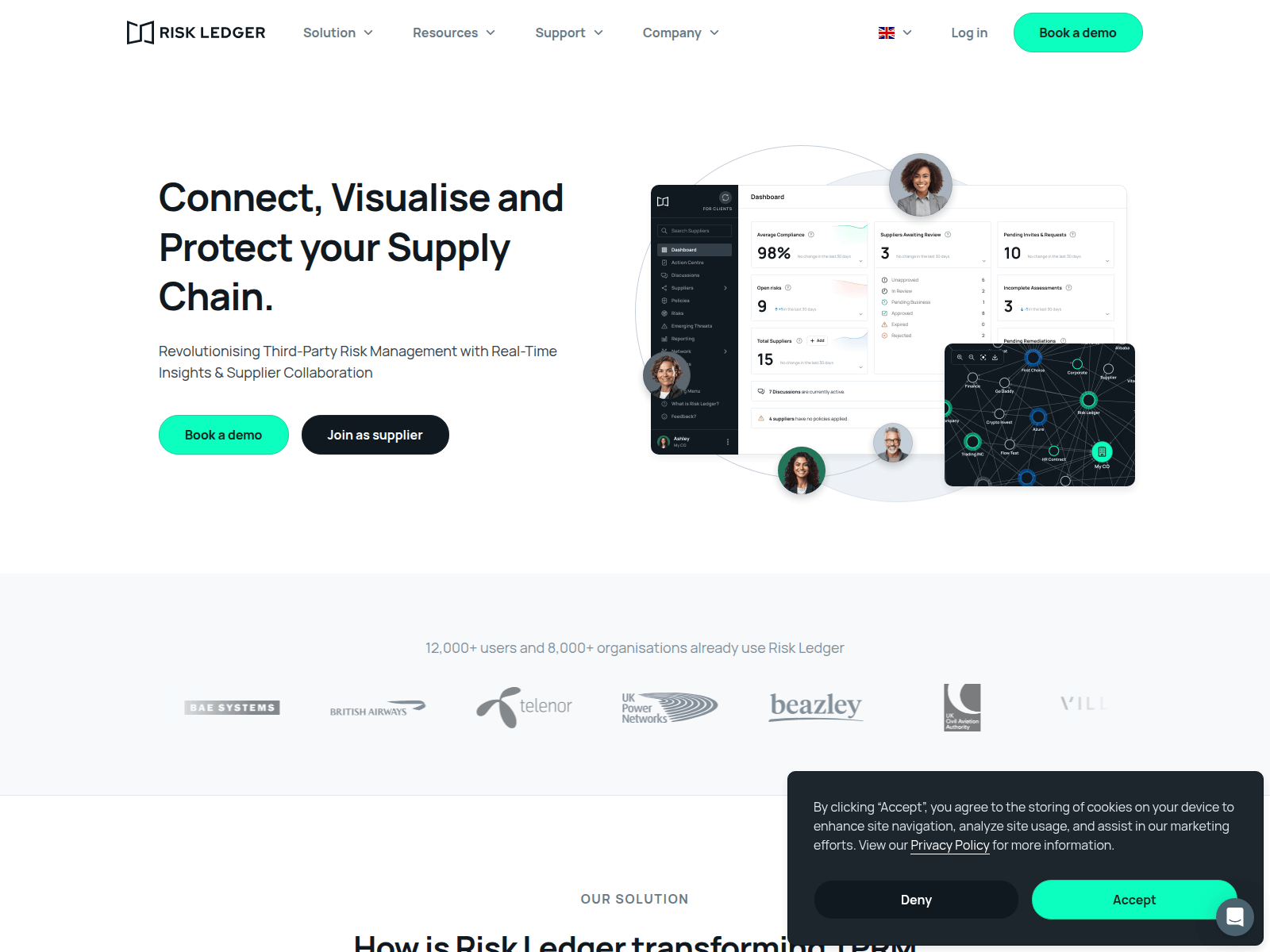 Screenshot of one.nowriskledger.com