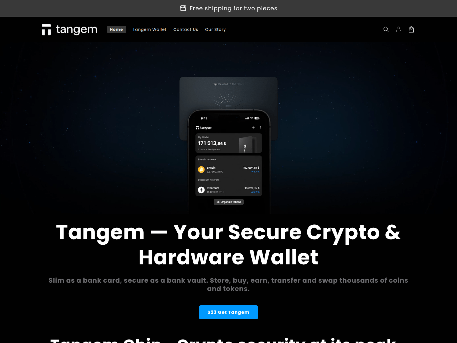 Screenshot of tangemus.us