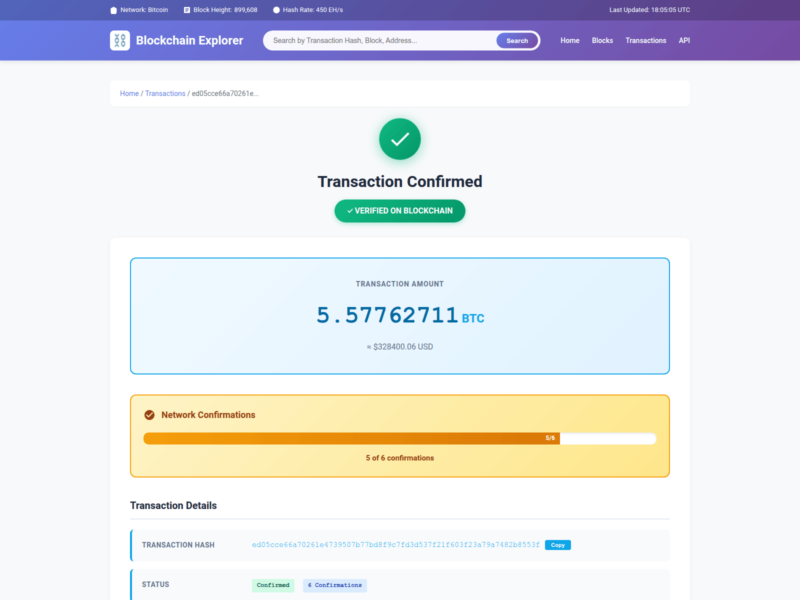 Screenshot of blockchain.stakeclone.org