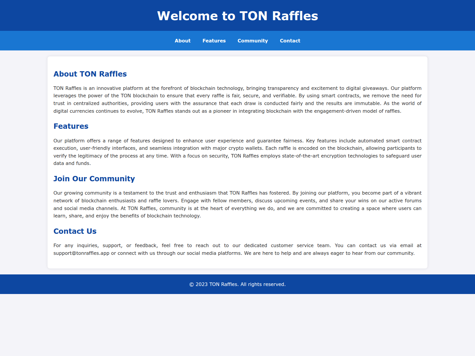 Screenshot of tonraffles.live