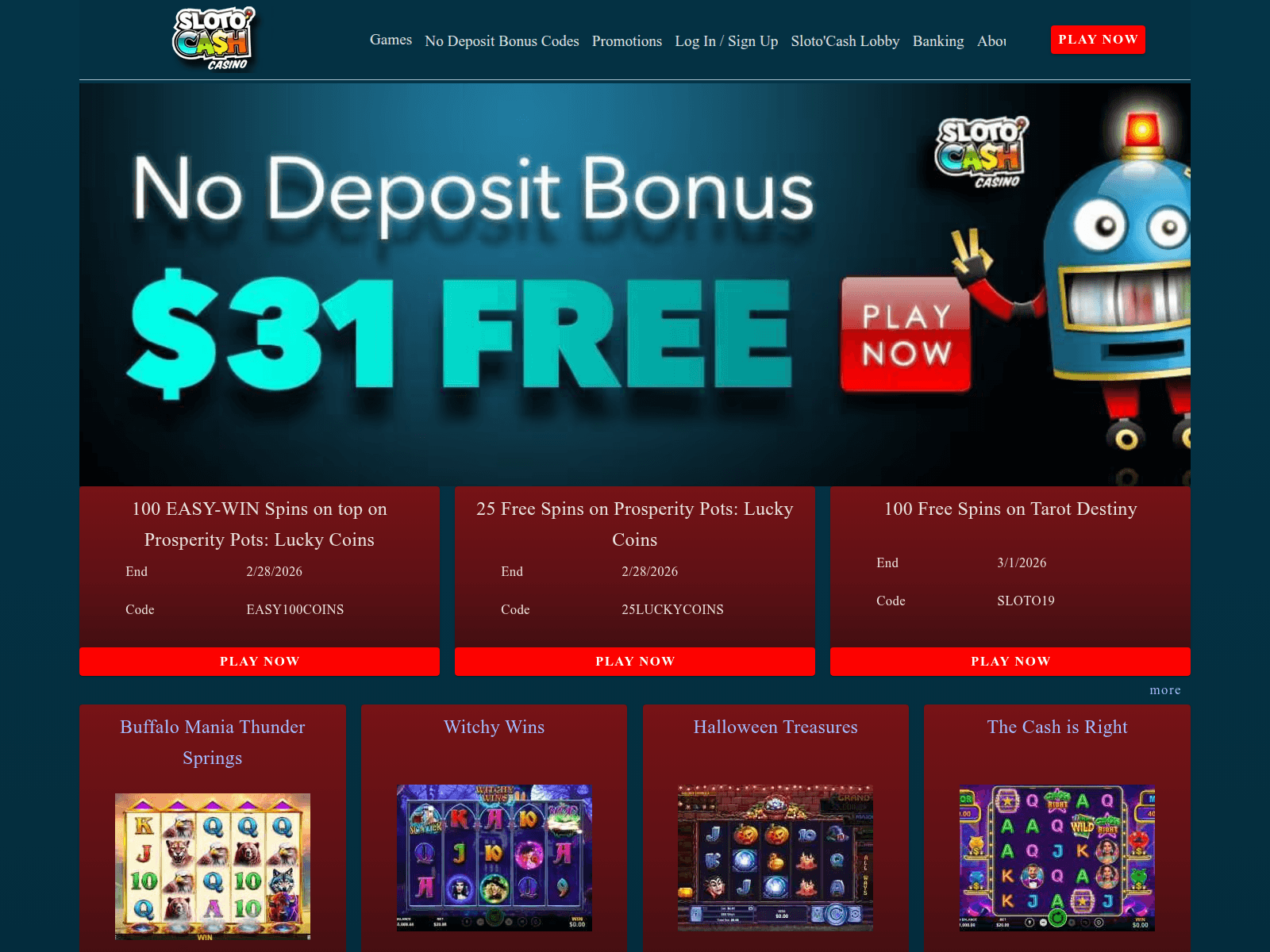 Screenshot of slotocashonline.com