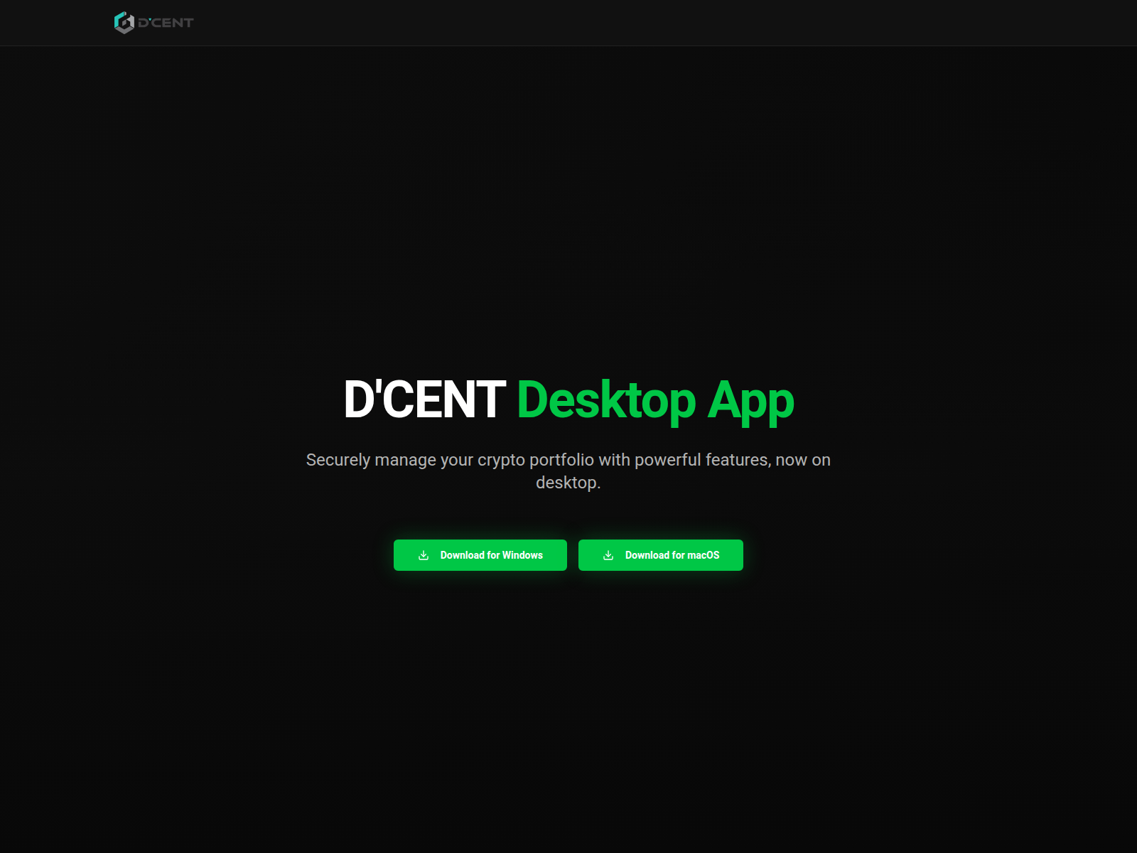 Screenshot of dcentwalletpc.com