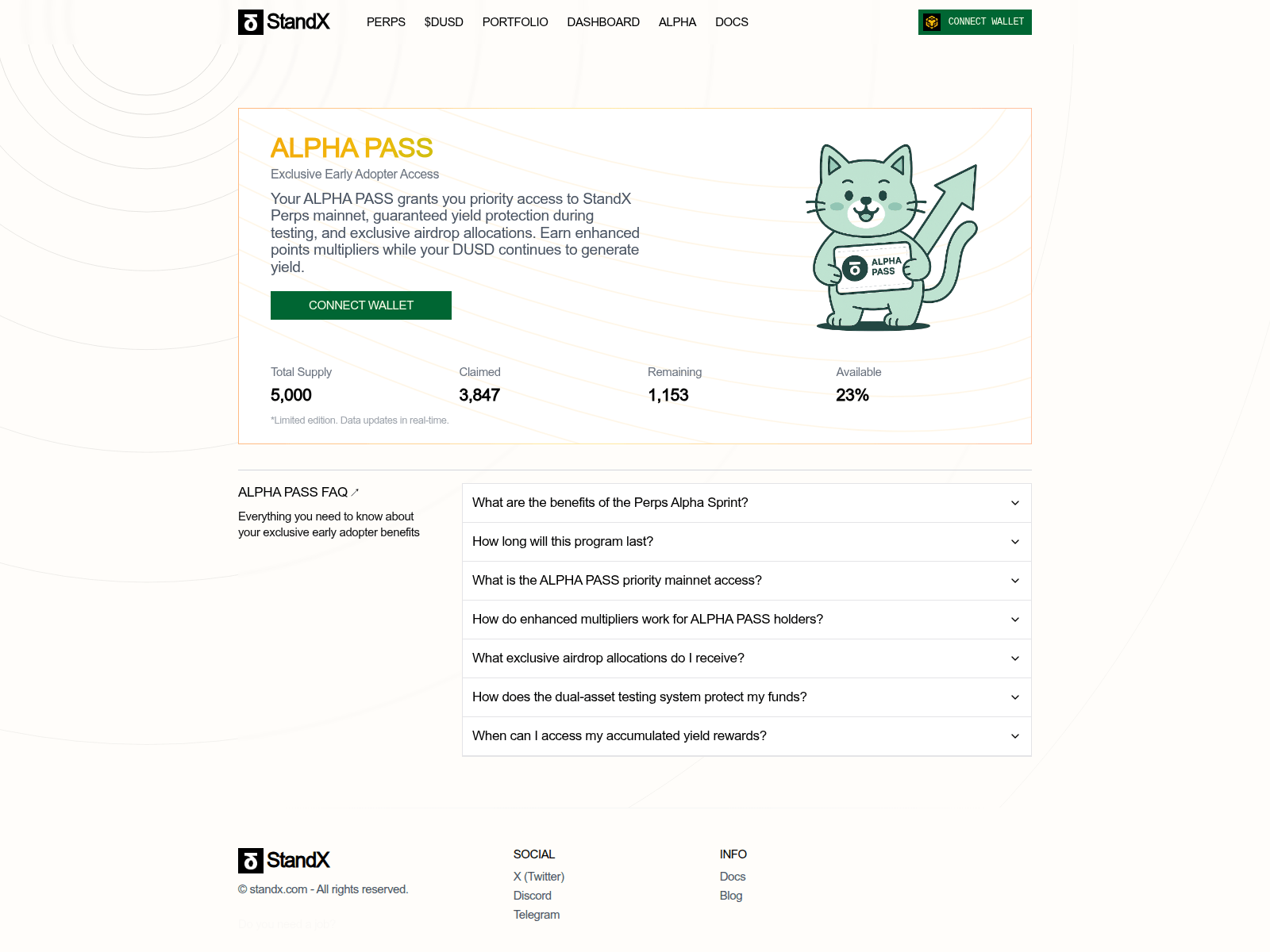 Screenshot of pass-standx.com