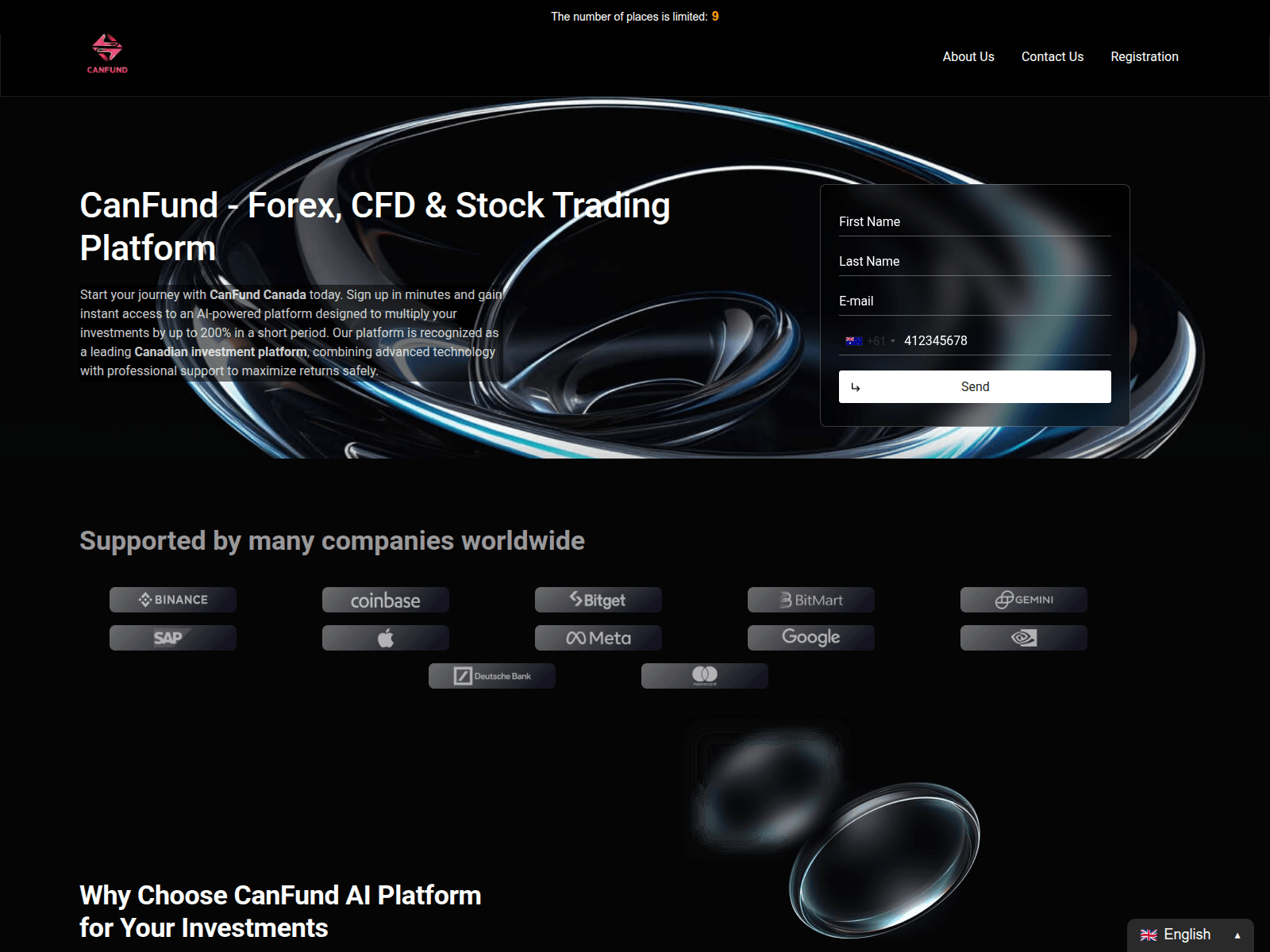 Screenshot of canfund.net