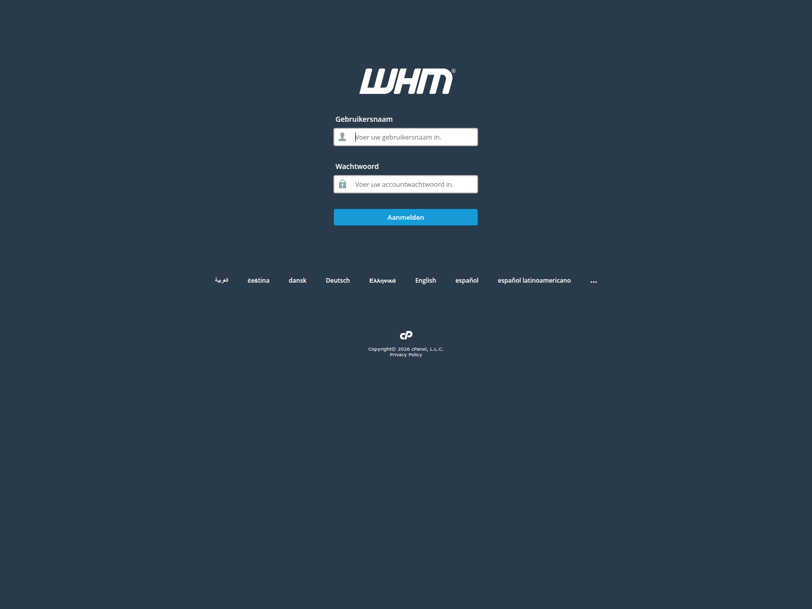 Screenshot of whm.sahej-xyz.examplemagma.com