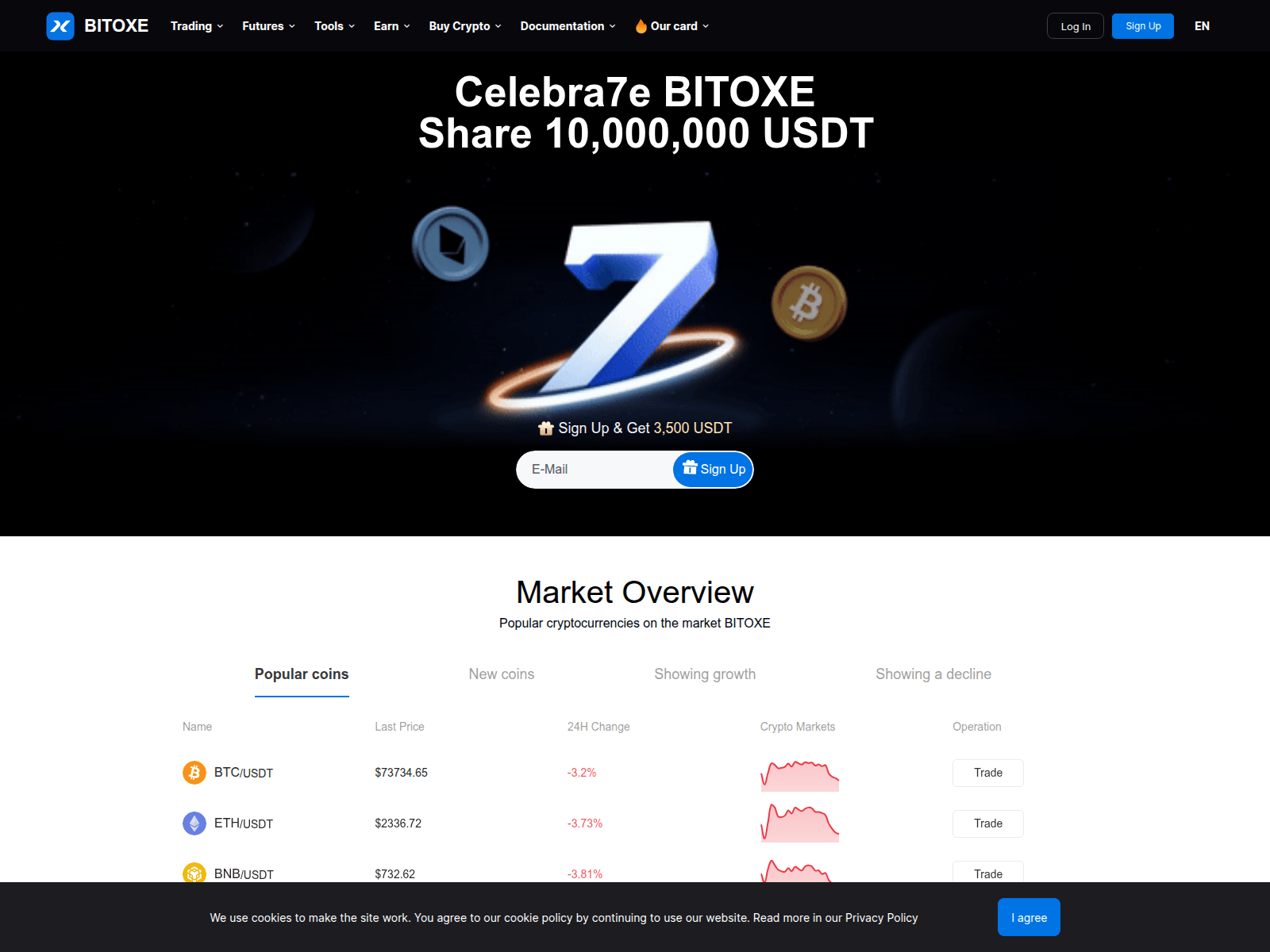 Screenshot of bitoxe.com
