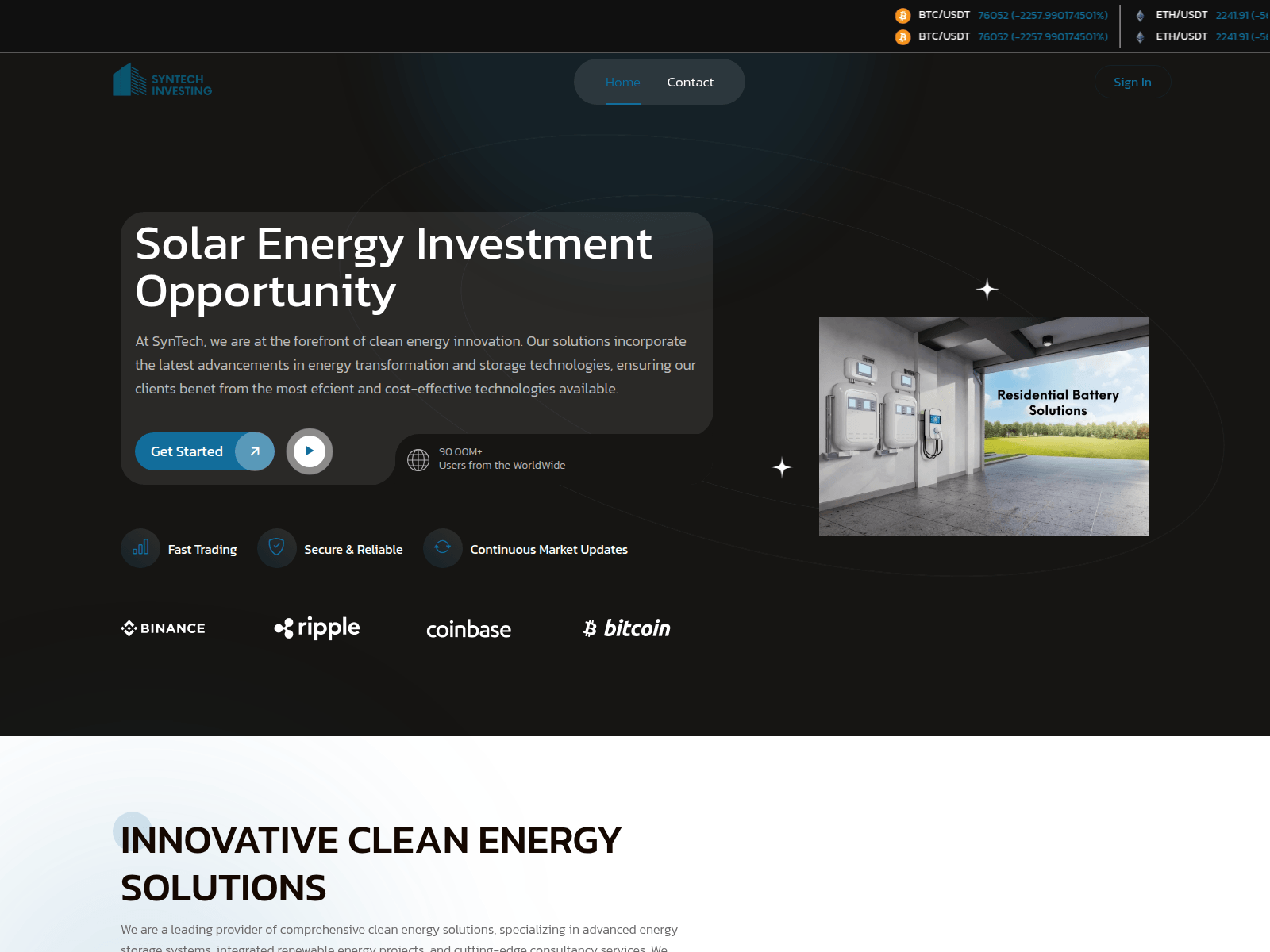 Screenshot of syntechinvesting.com
