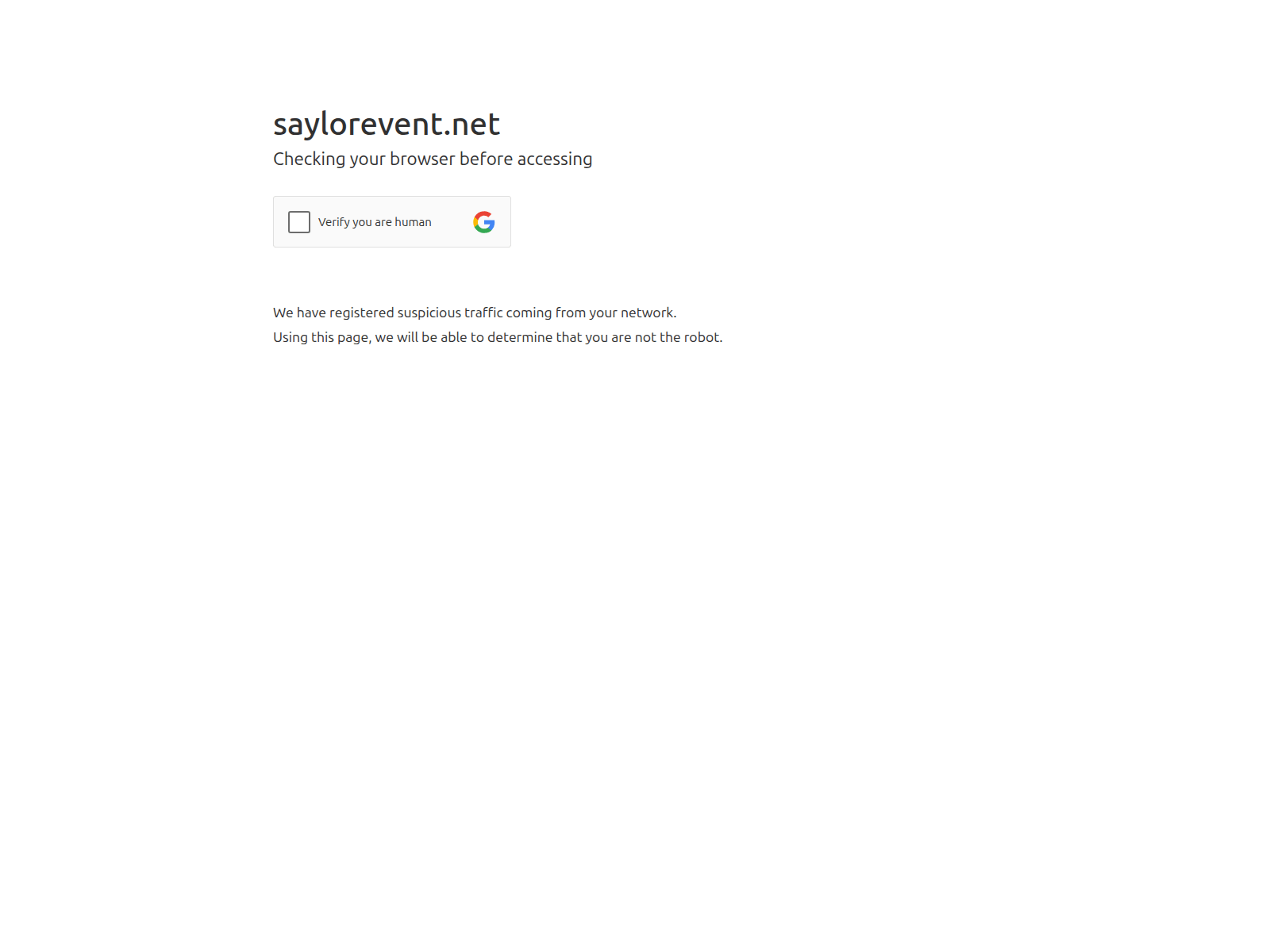 Screenshot of saylorevent.net