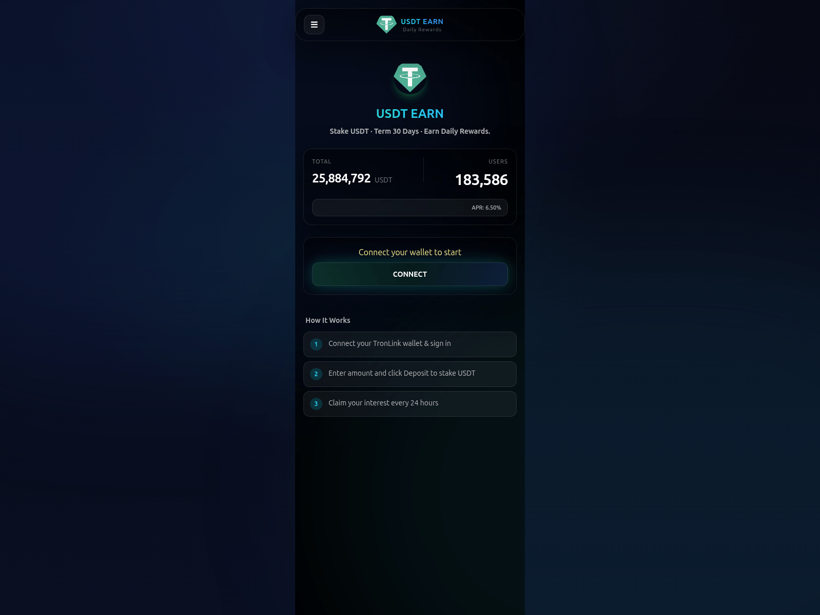 Screenshot of earn.crypto-val.com