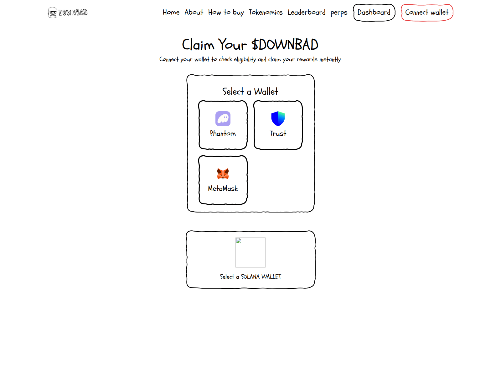 Screenshot of claim-downbad.xyz