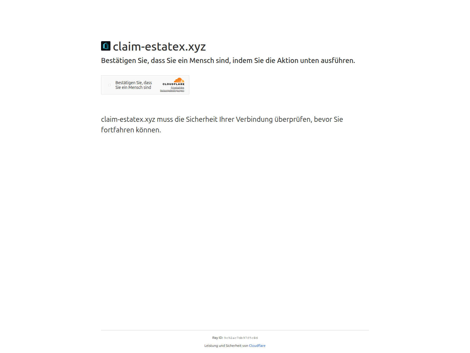Screenshot of claim-estatex.xyz