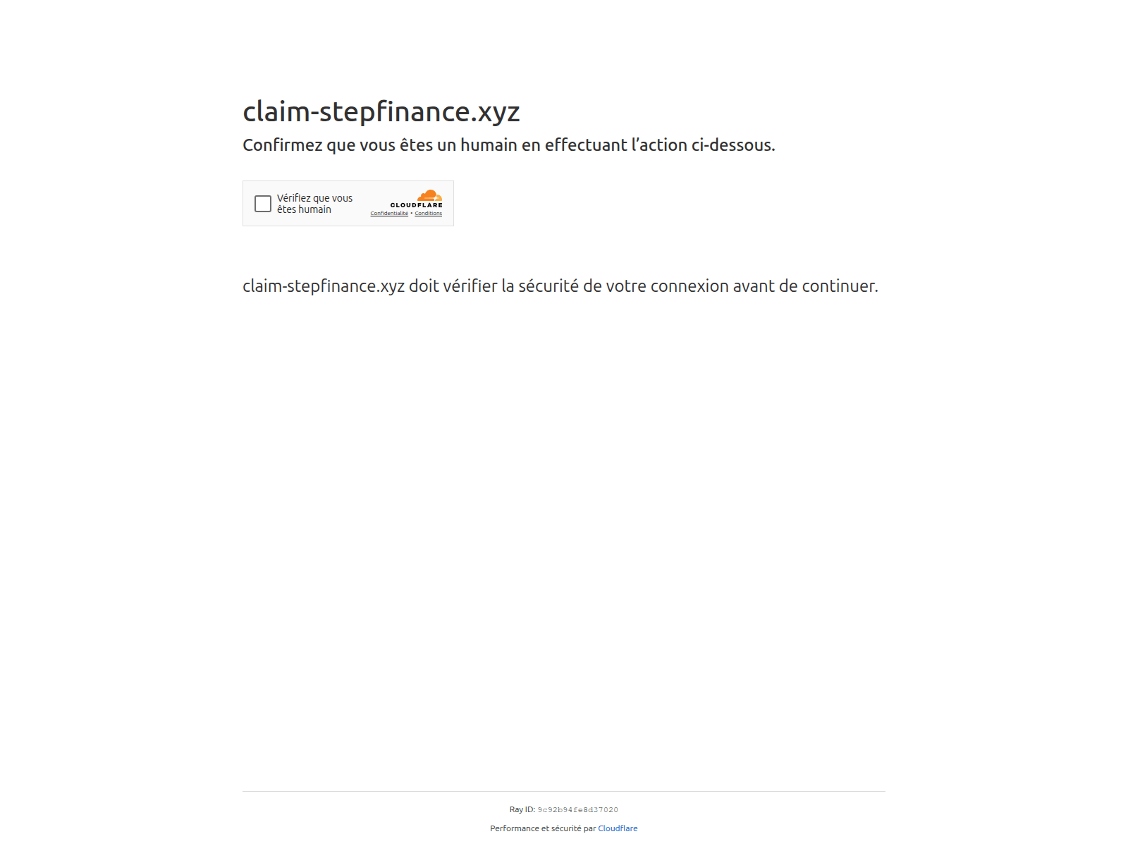Screenshot of claim-stepfinance.xyz