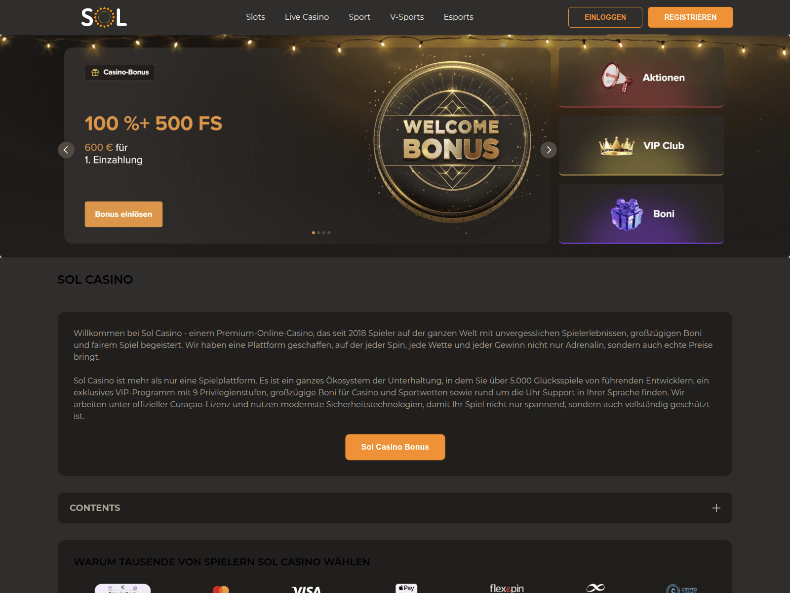 Screenshot of sol-casino-germany.com