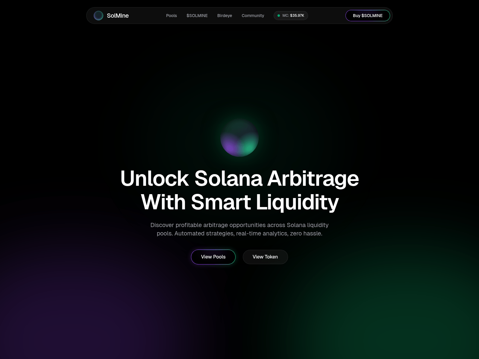 Screenshot of sol-mine.com