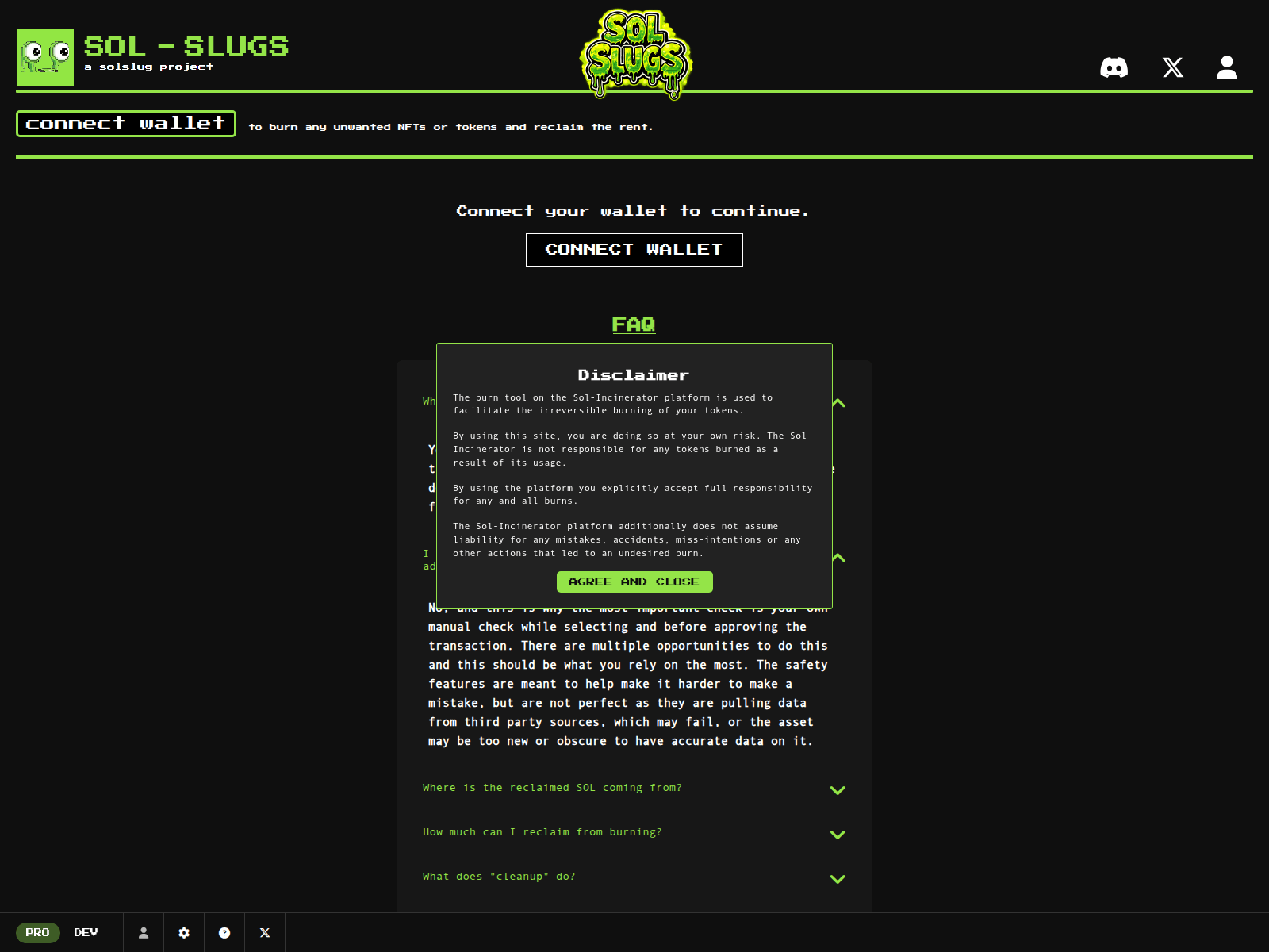 Screenshot of sol-slug.com