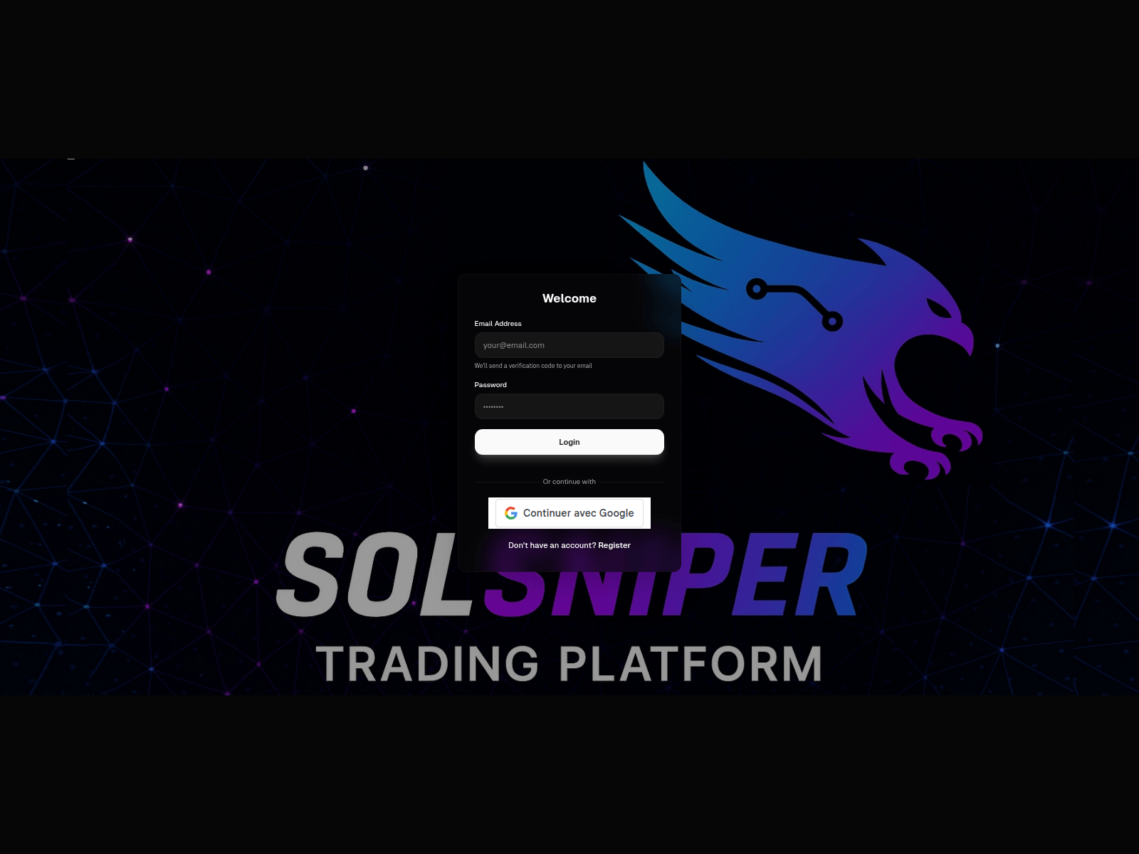 Screenshot of sol-trader.solsniper.com