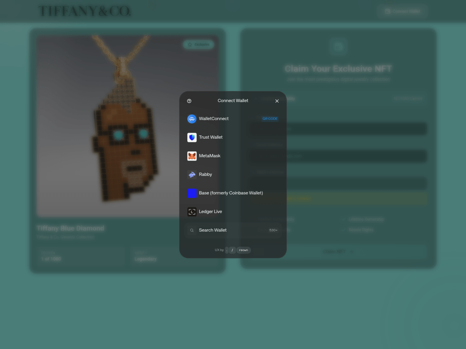 Screenshot of tiffany-collectibles.com
