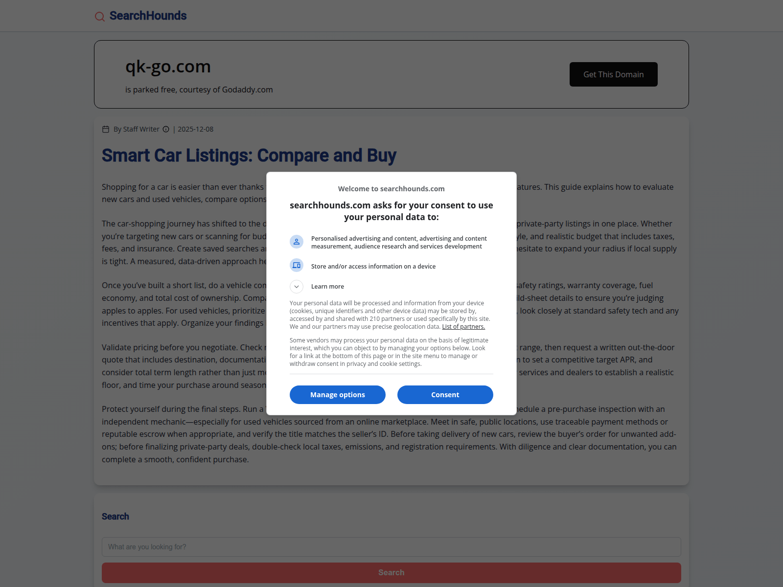 Screenshot of qk-go.com