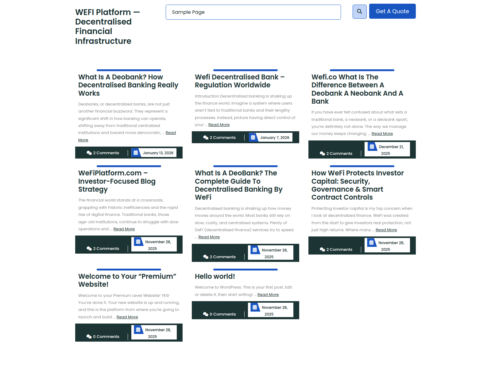Screenshot of wefiplatform.com