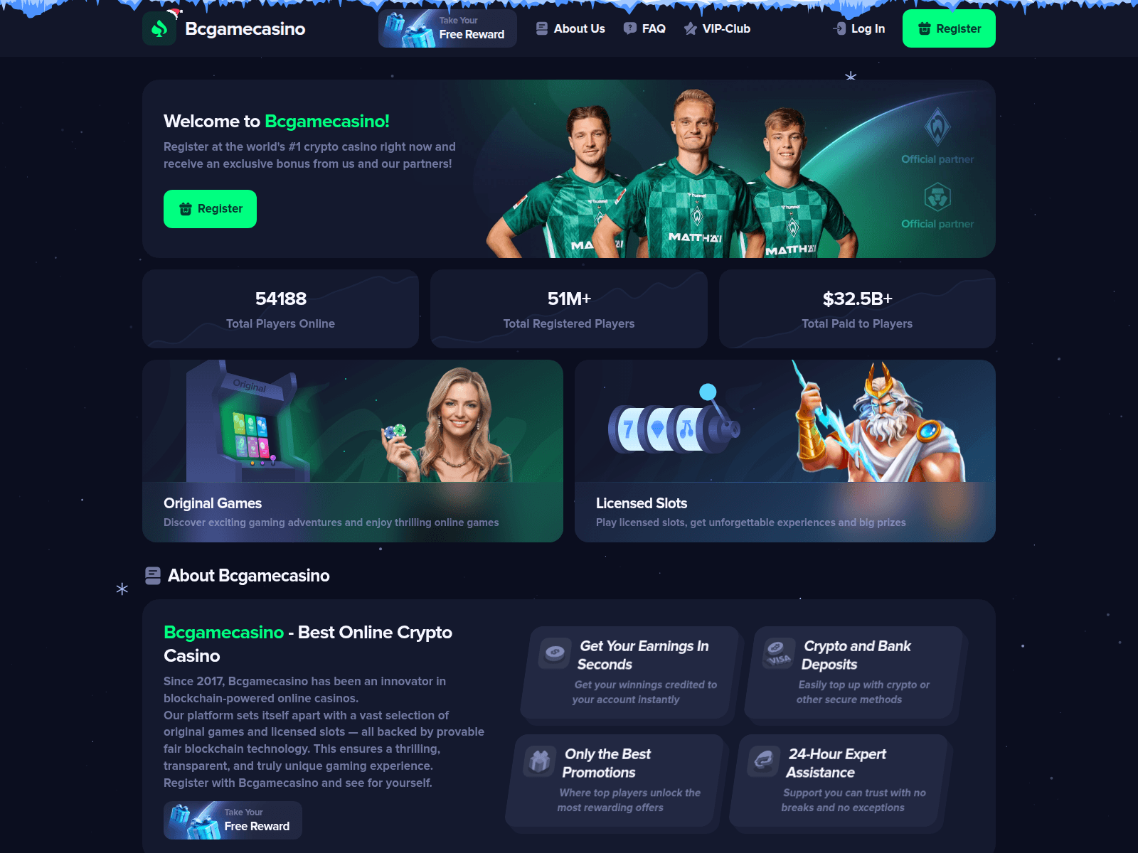 Screenshot of bcgamecasino.live