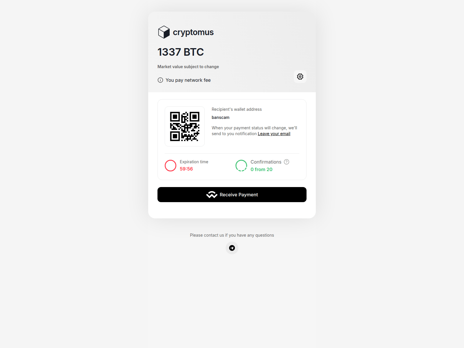 Screenshot of www.send-cryptomus.com