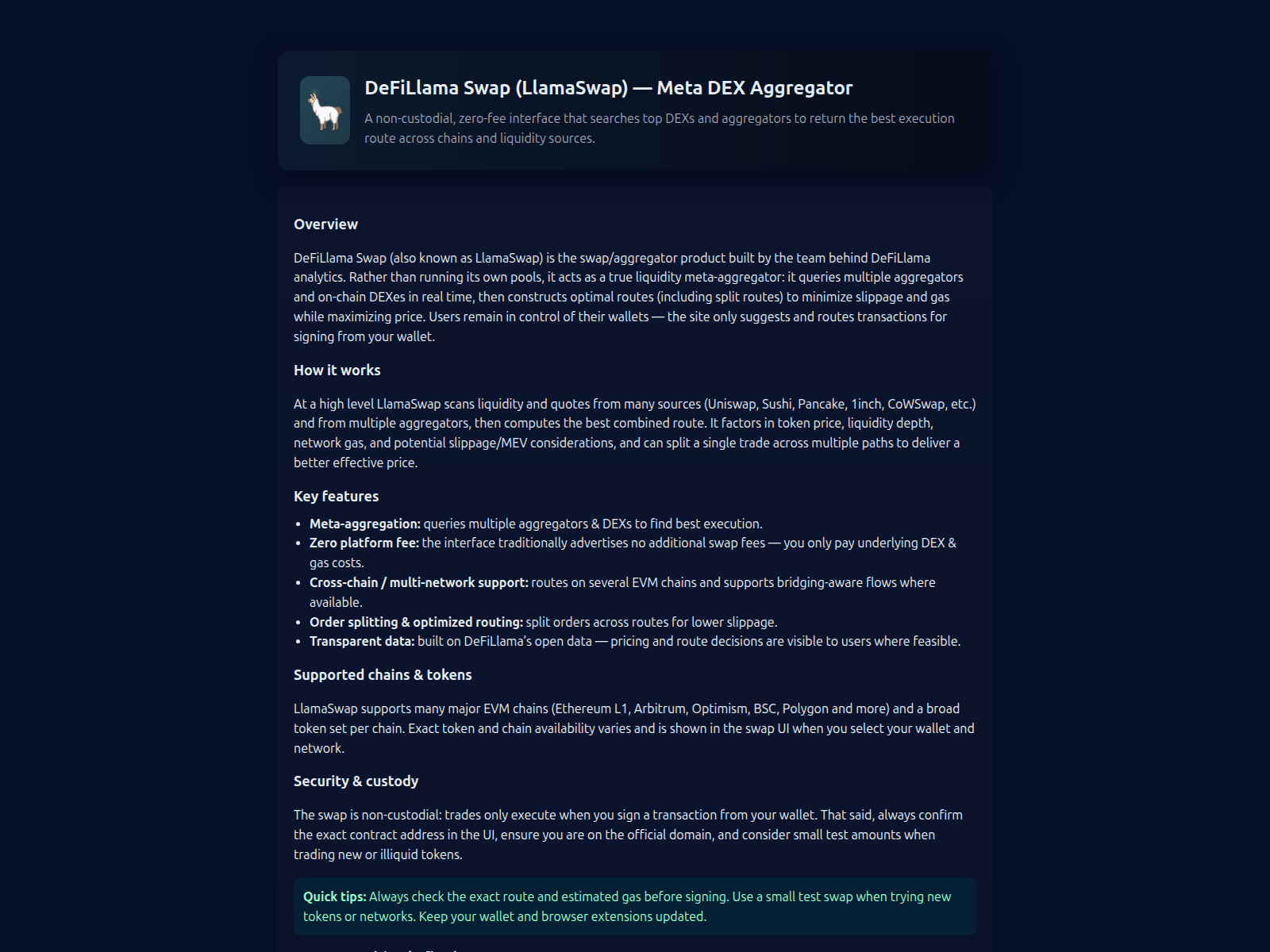 Screenshot of faq-swap-defillama-io-us.pages.dev