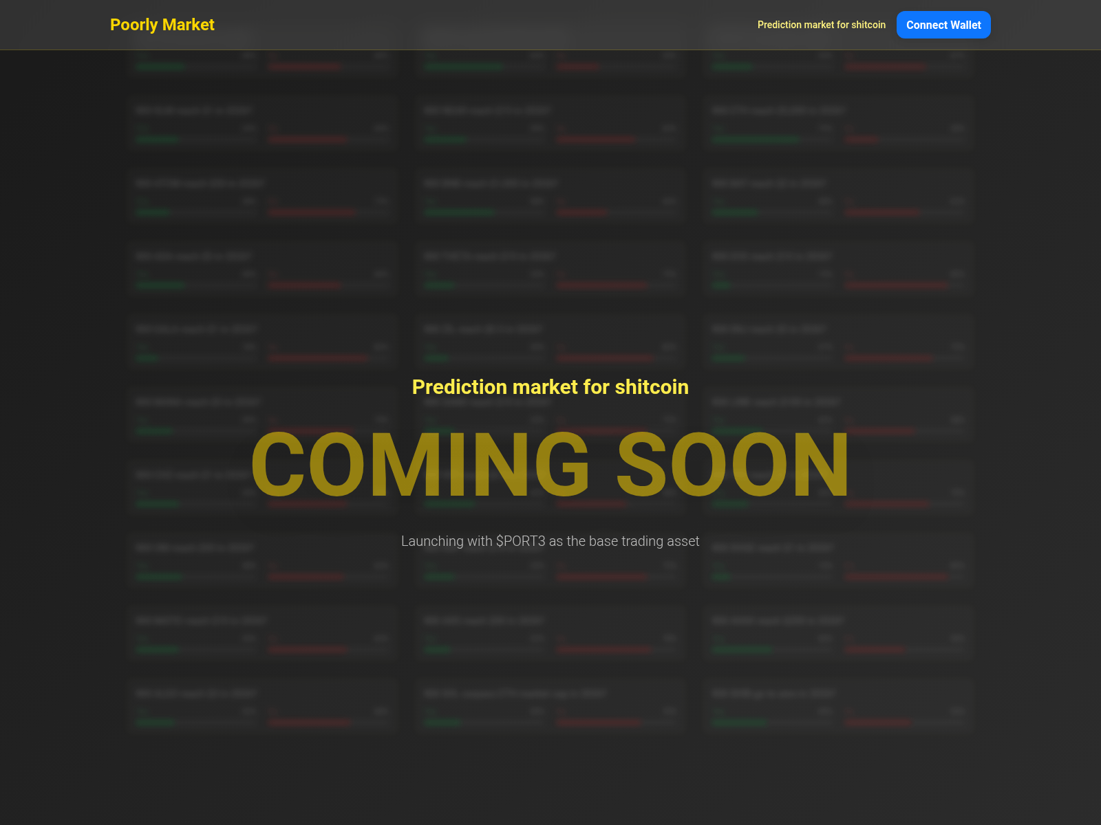 Screenshot of poorlymarket.xyz