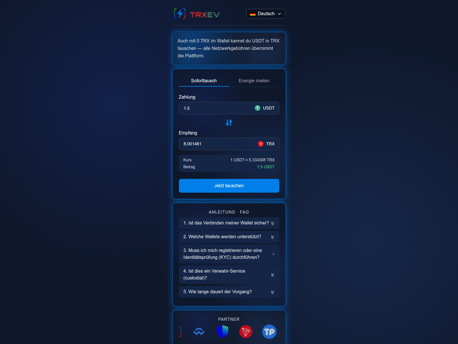 Screenshot of trxev.com