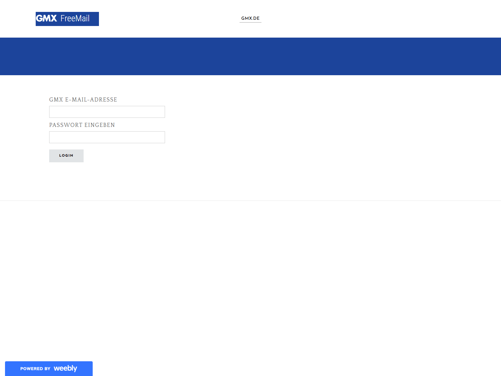 Screenshot of dienstgmx.weebly.com