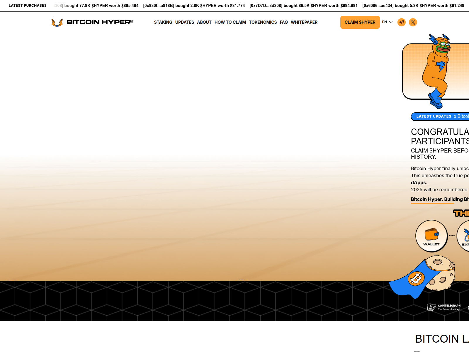 Screenshot of claim.bitcoinhyper.at