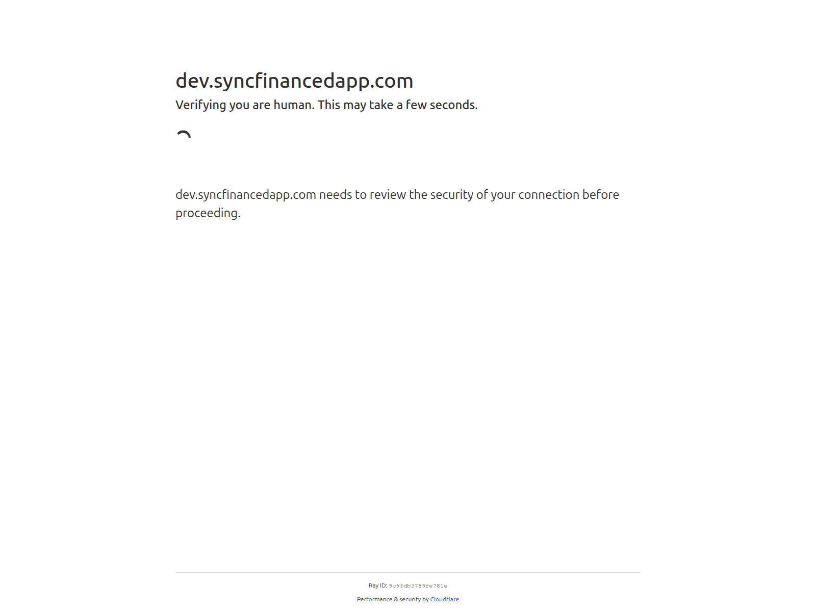Screenshot of dev.syncfinancedapp.com