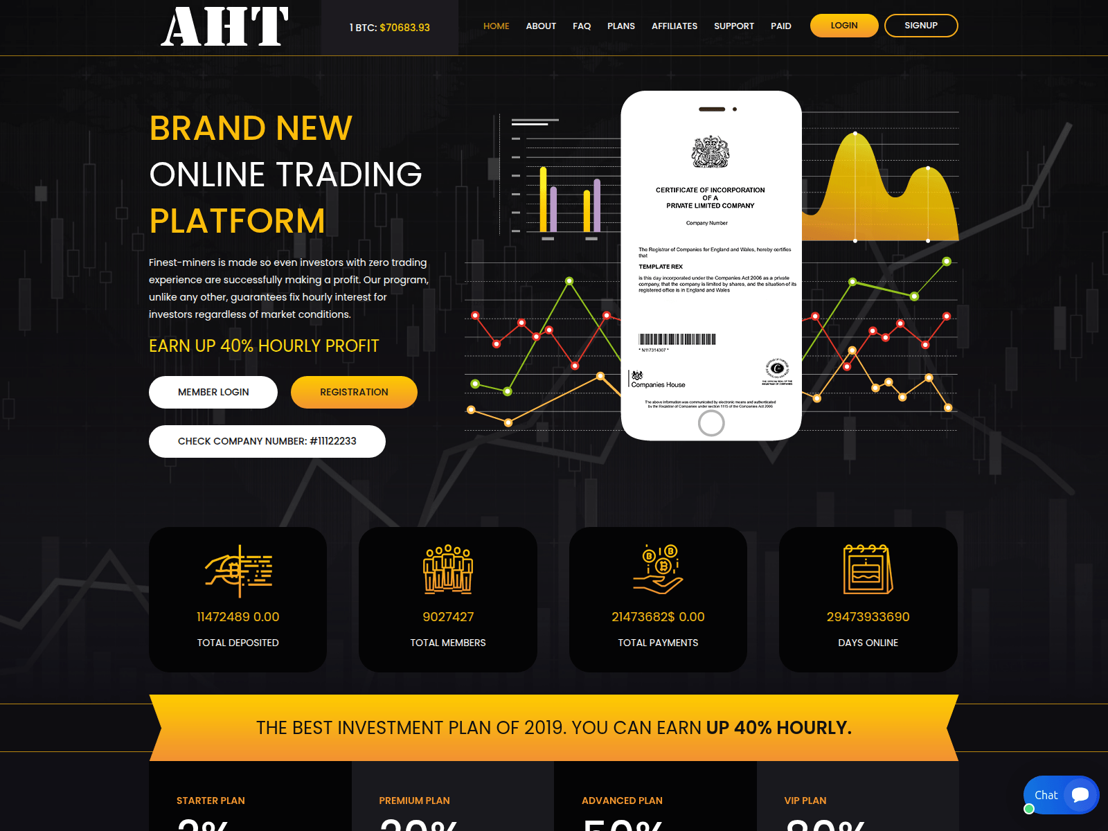 Screenshot of finest-minersfx.com