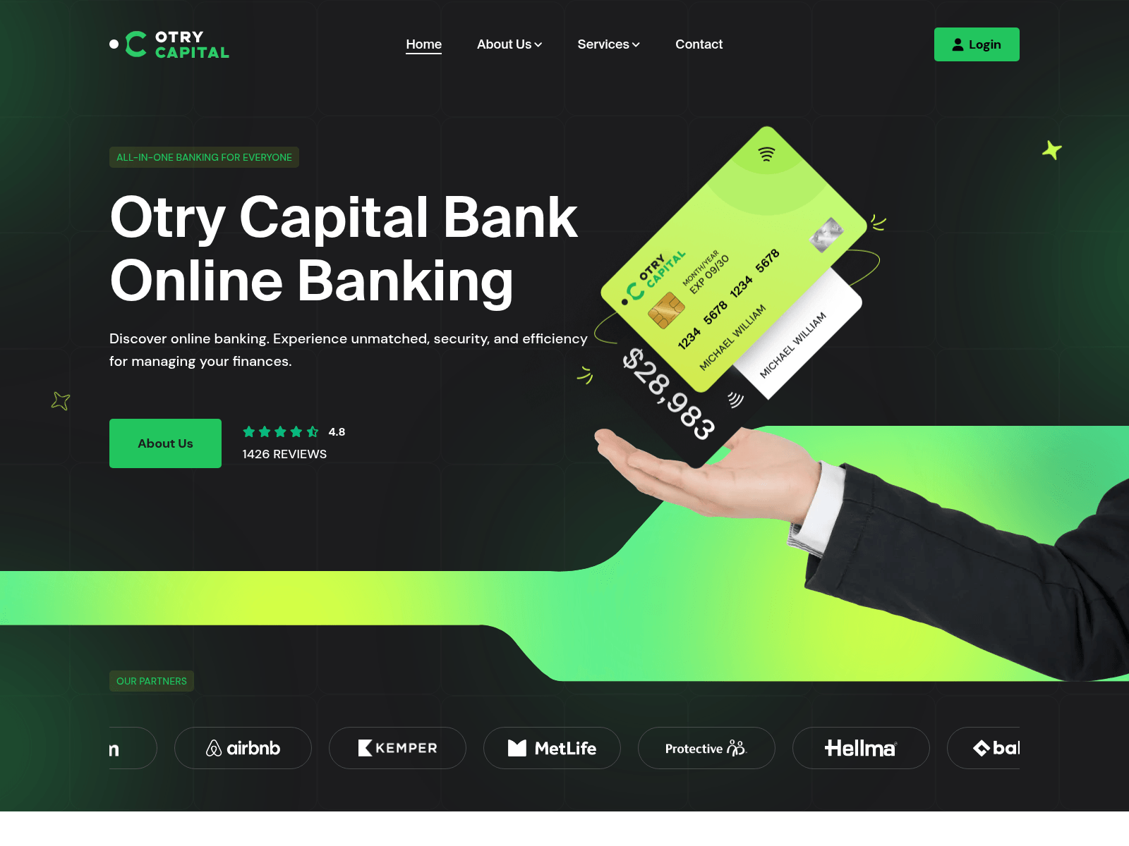 Screenshot of thegoldenbank.com