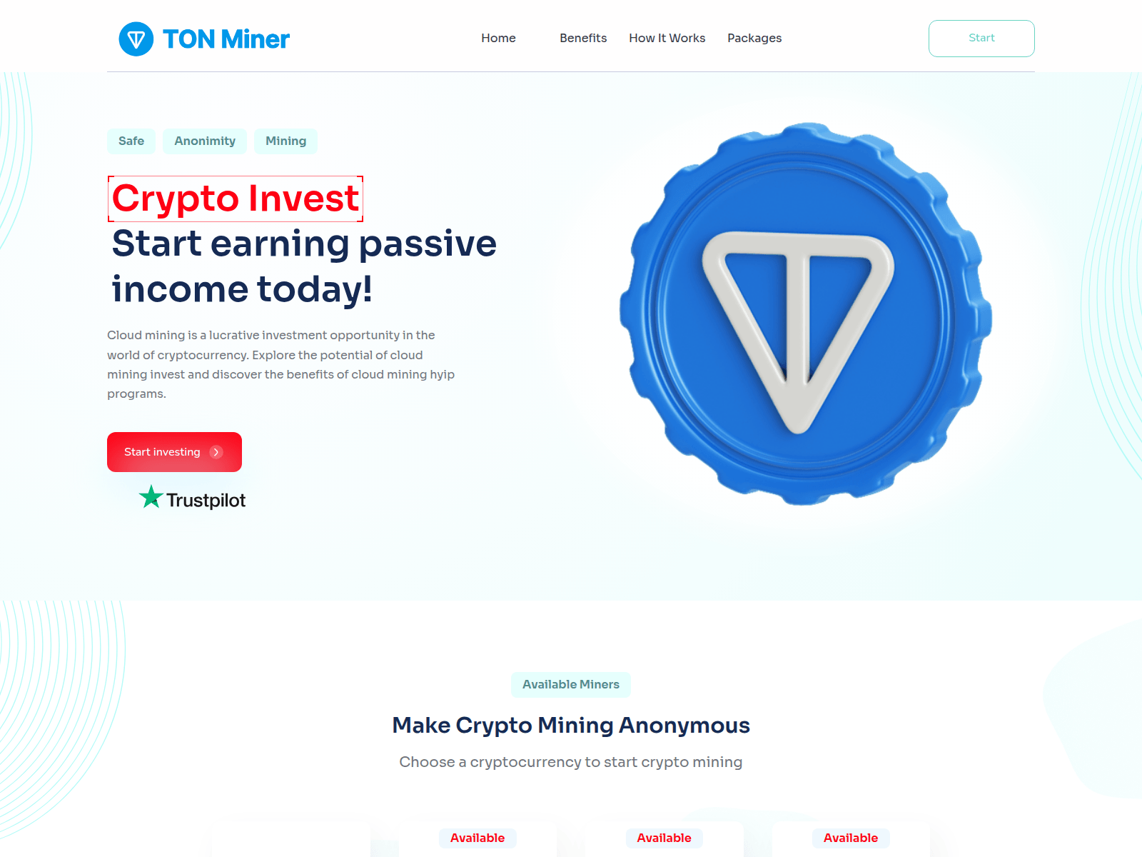 Screenshot of tonpool.pro