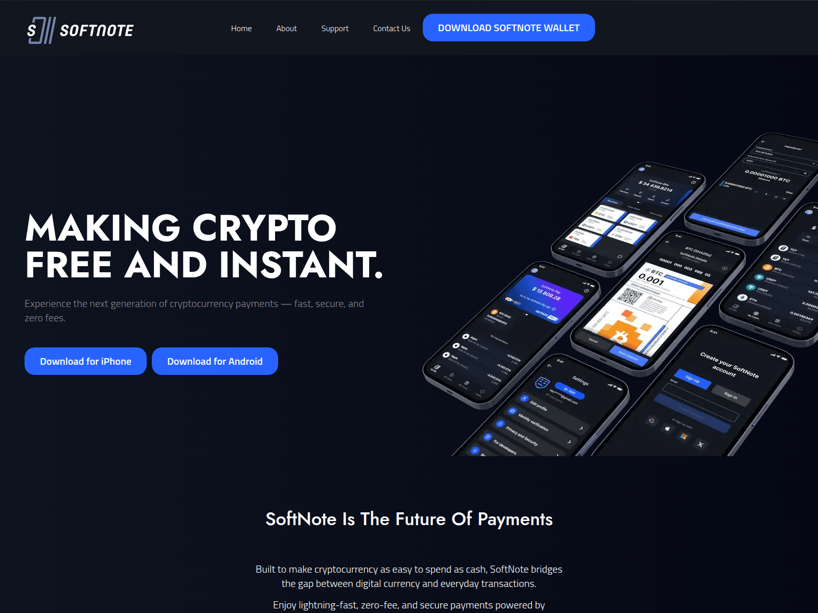 Screenshot of softnote-wallet.xyz