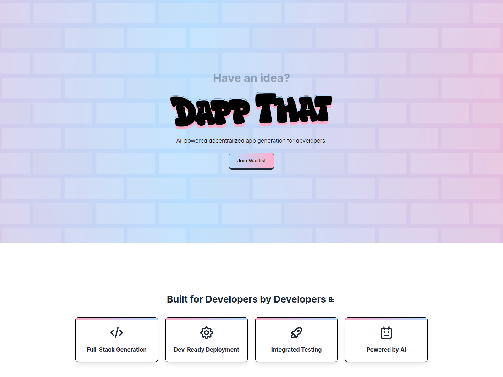 Screenshot of dappthat.com