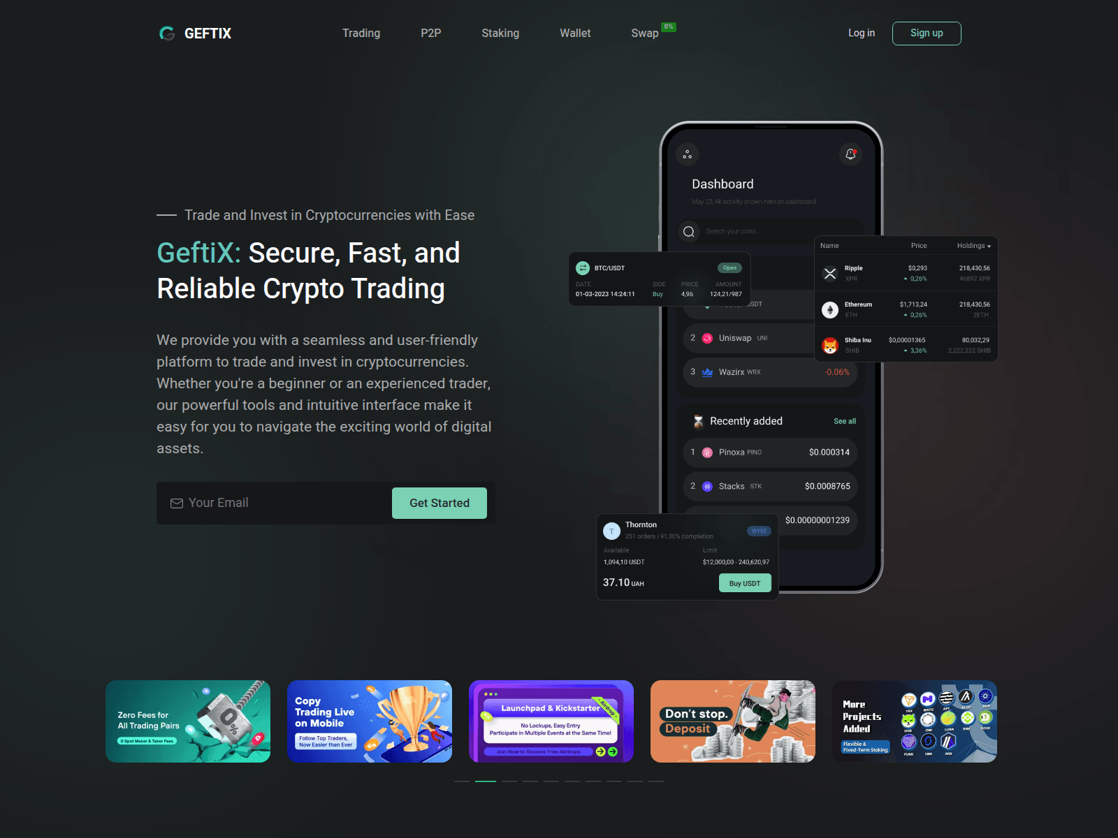 Screenshot of geftix.com