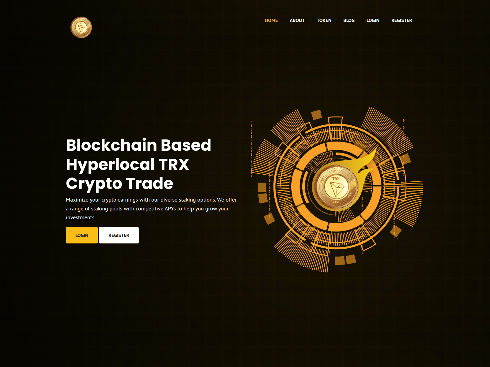 Screenshot of demo.trxcryptotrade.com