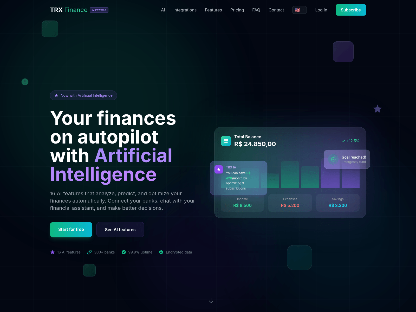 Screenshot of trxfinance.com.br