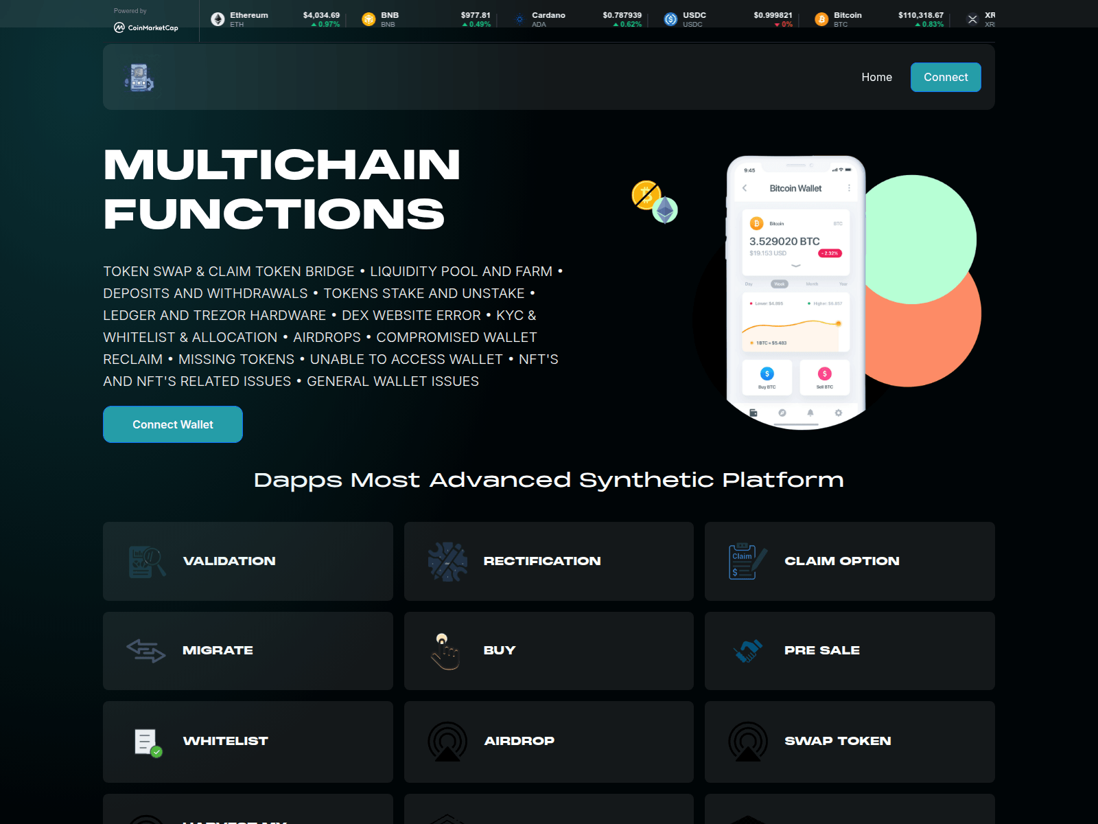Screenshot of dappscontract.live