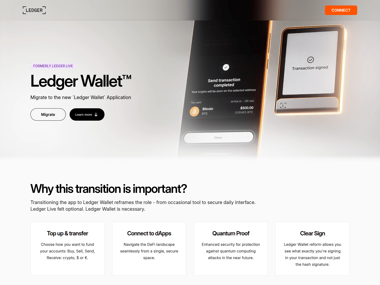Screenshot of ledger-connectapp.live