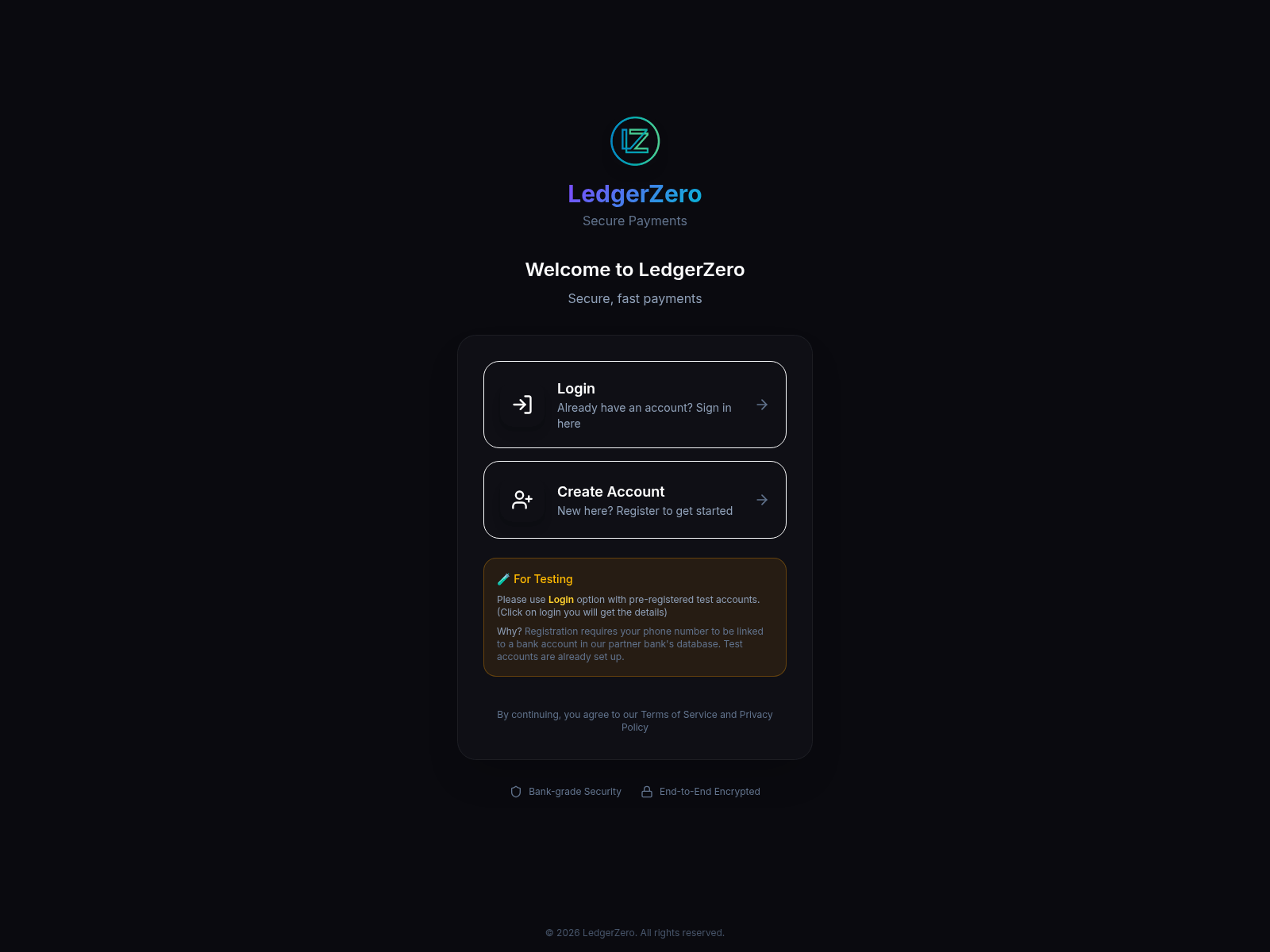 Screenshot of ledgerzero.xyz