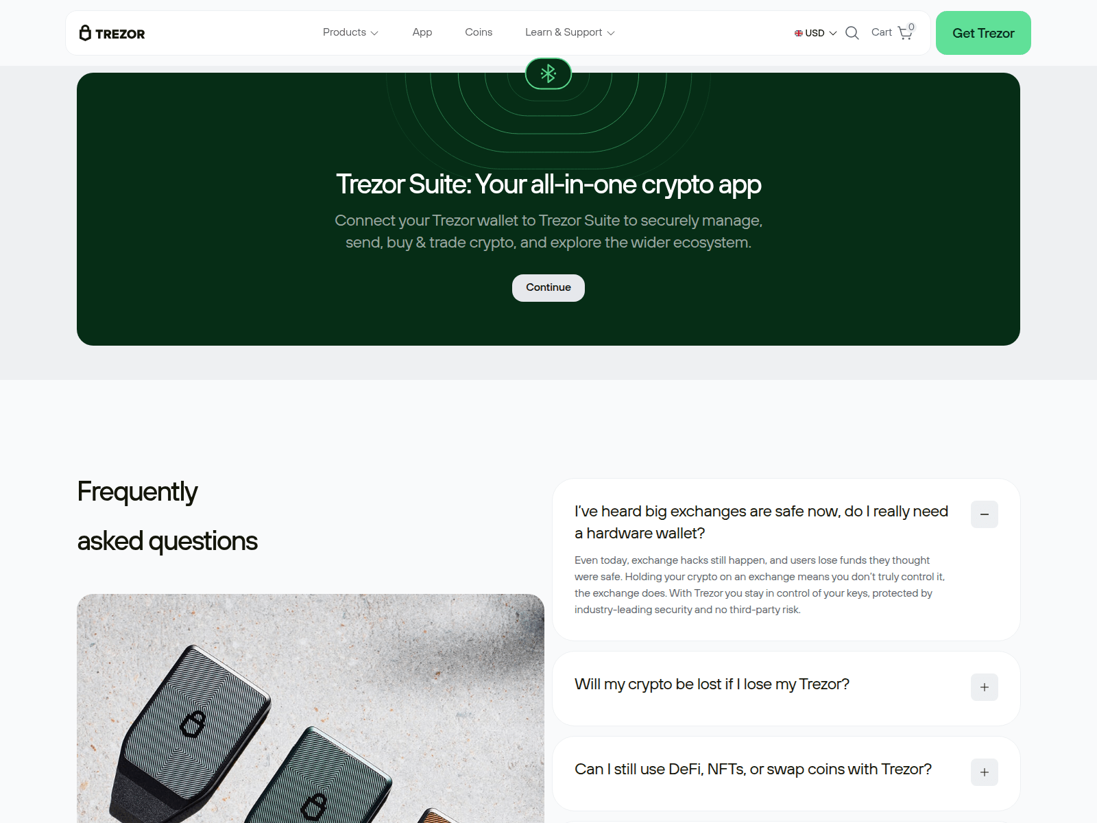 Screenshot of trezorsuite-recovery.io